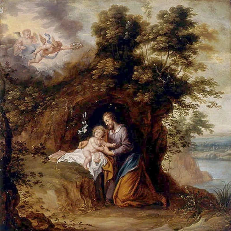 San Giuseppe con Gesù Bambino - attribuito